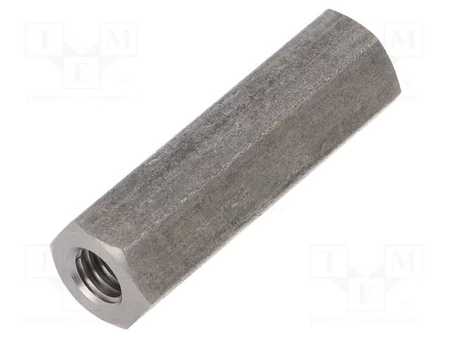 Screwed spacer sleeve; 35mm; Int.thread: M6; hexagonal DREMEC TFF-M6X35/DR149