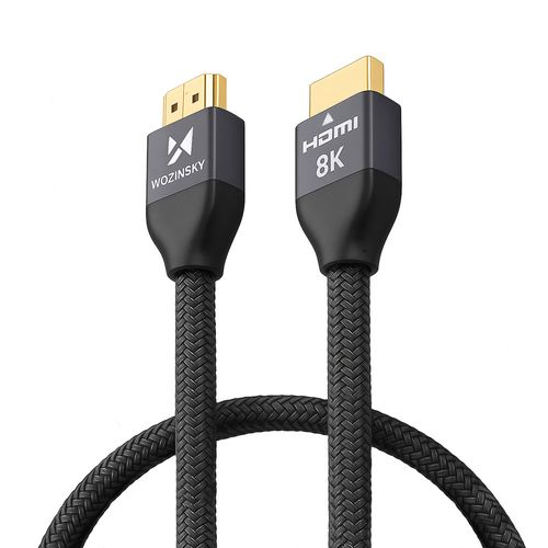 Wozinsky HDMI 2.1 Cable 8K 60 Hz 48 Gbps / 4K 120 Hz / 2K 144 Hz 1 m Silver (WHDMI-10), Wozinsky 5907769300875 5907769300875