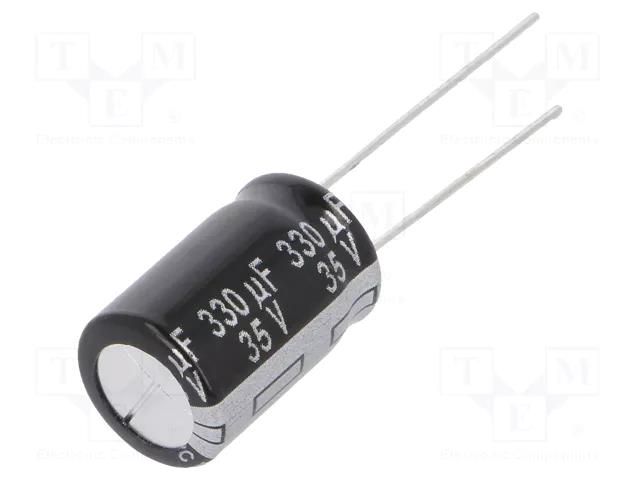 Capacitor: electrolytic; THT; 470uF; 25VDC; Ø10x16mm; Pitch: 5mm PANASONIC EEUEB1E471B