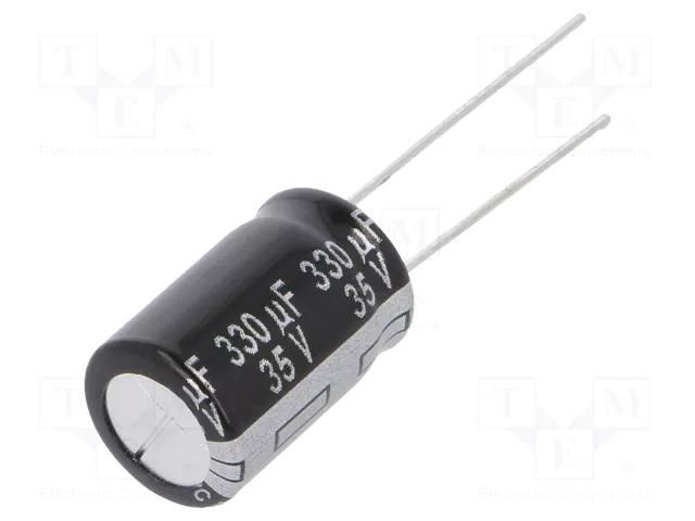 Capacitor: electrolytic; low ESR; THT; 330uF; 35VDC; Ø10x16mm; ±20% PANASONIC EEUFC1V331B