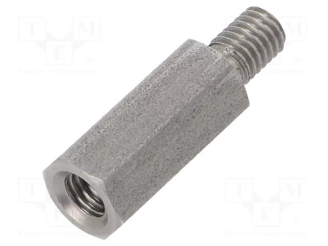 Screwed spacer sleeve; 18mm; Int.thread: M5; Ext.thread: M5 DREMEC TFM-M5X18/DR248