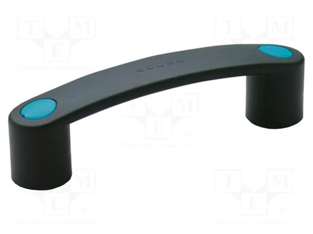Holder; technopolymer PA; black; H: 35mm; L: 116mm; W: 22mm; F2: 1.5kN ELESA+GANTER EBP.110-6-C5