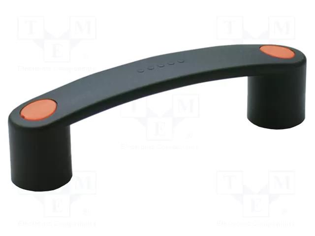 Holder; technopolymer PA; black; H: 35mm; L: 116mm; W: 22mm; F2: 1.5kN ELESA+GANTER EBP.110-6-C2