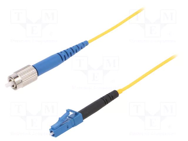 Fiber patch cord; FC/UPC,LC/UPC; 3m; 9/125um; yellow; Out: LC/UPC FIBRAIN FIBRAIN-PATCH-045