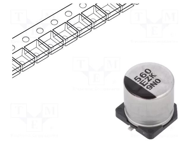 Capacitor: hybrid; 560uF; 25VDC; ESR: 20mΩ; ZKU; SMD; ±20%; -55÷125°C PANASONIC EEHZK1E561UP