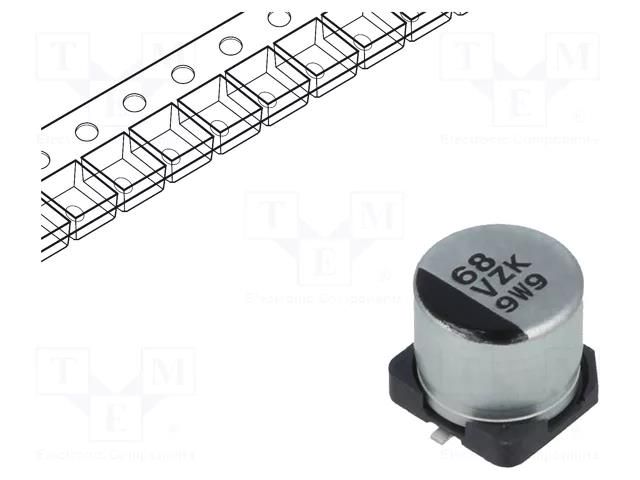 Capacitor: hybrid; 68uF; 35VDC; ESR: 60mΩ; ZKU; SMD; ±20%; -55÷125°C PANASONIC EEHZK1V680UP