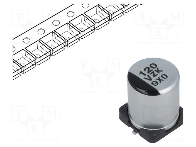 Capacitor: hybrid; 120uF; 35VDC; ESR: 35mΩ; ZKU; SMD; ±20%; -55÷125°C PANASONIC EEHZKV121XUP