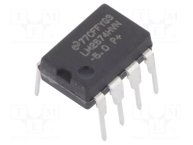 PMIC; DC/DC converter; Uin: 4÷60VDC; Uout: 5VDC; 0.5A; DIP8; THT TEXAS INSTRUMENTS LM2574HVN-5.0/NOPB