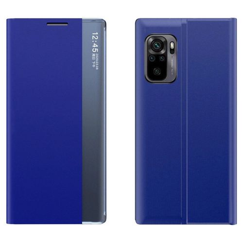 Sleep Case Bookcase Type Case with Smart Window for Xiaomi Redmi K40 Pro+ / K40 Pro / K40 / Poco F3 blue, Hurtel 5907769325007 5907769325007