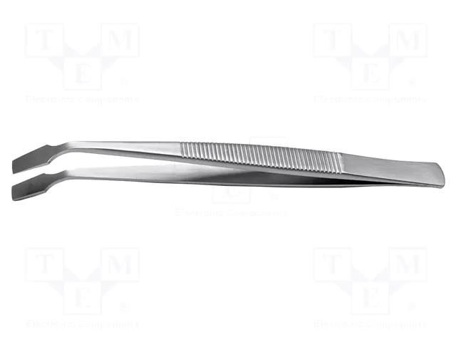 Tweezers; 105mm; for precision works; Blade tip shape: shovel IDEAL-TEK IDL-128.SA.1