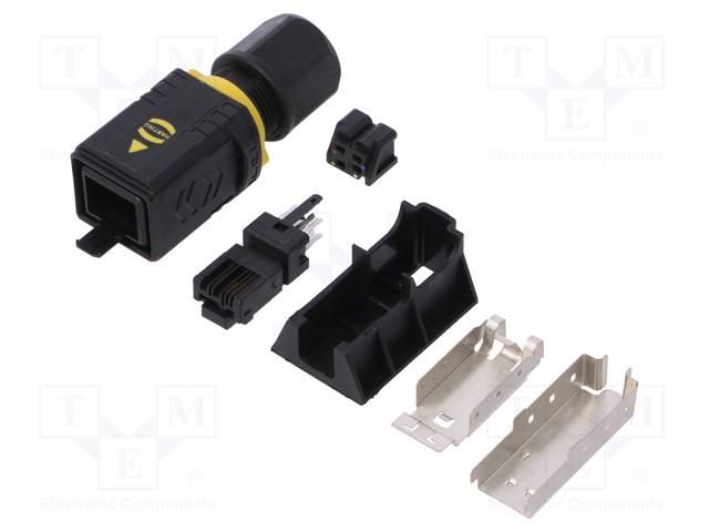 PushPull V4 plug, RJ45, Cat.5 HARTING 09451451106