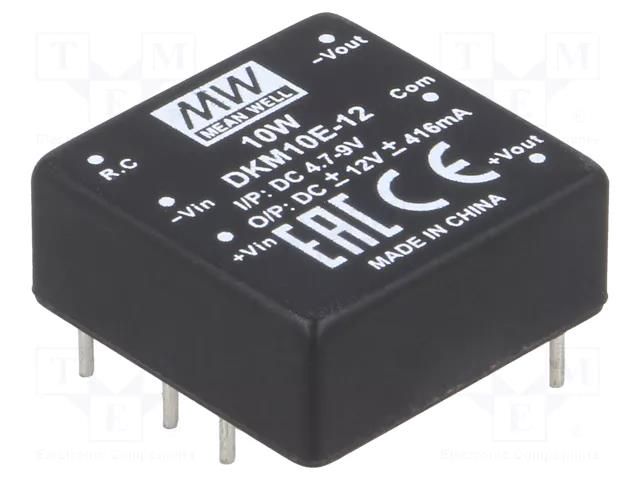 Converter: DC/DC; 10W; Uin: 4.7÷8VDC; Uout: 12VDC; Uout2: -12VDC MEAN WELL DKM10E-12