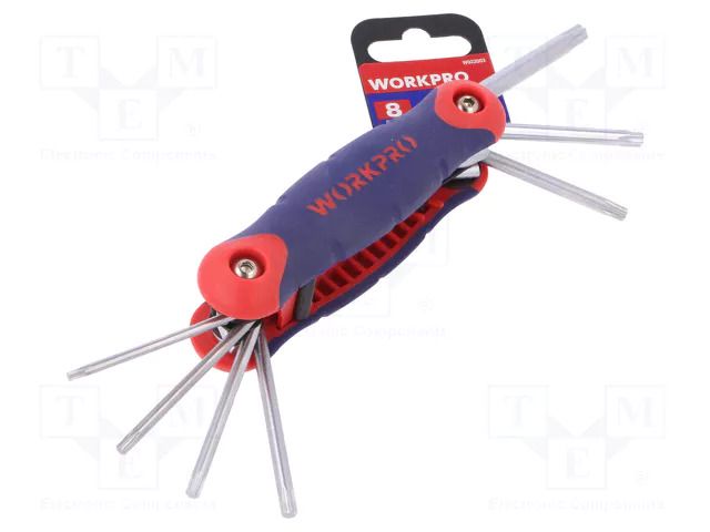 Wrench-set; Torx®; TX9,TX10,TX15,TX20,TX25,TX27,TX30,TX40 Workpro WP-W022003WE
