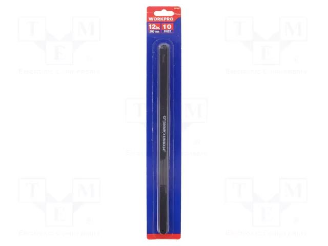 Hacksaw blade-set; metal; 300mm; 24teeth/inch; 10pcs. Workpro WP-W016041WE