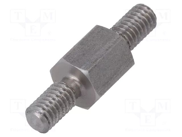 Screwed spacer sleeve; 8mm; Ext.thread: M4; hexagonal DREMEC TMM-M4X8/DR446