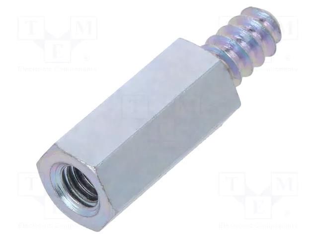 Screwed spacer sleeve; 15mm; Int.thread: M4; Ext.thread: ST4,2 DREMEC TFM-M4X15/226ST4.2
