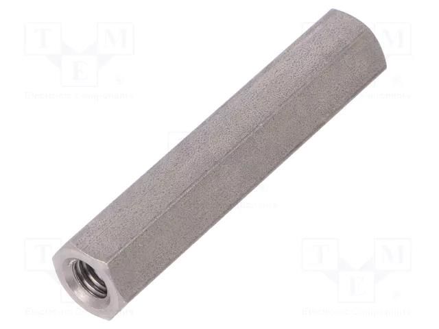 Screwed spacer sleeve; 50mm; Int.thread: M6; hexagonal DREMEC TFF-M6X50/DR149