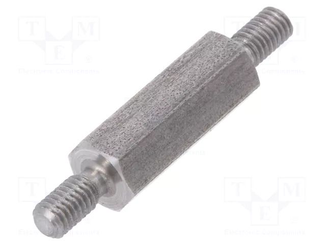 Screwed spacer sleeve; 15mm; Ext.thread: M3; hexagonal DREMEC TMM-M3X15/DR444