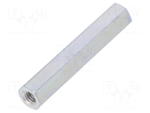 Screwed spacer sleeve; 40mm; Int.thread: M4; hexagonal; steel DREMEC TFF-M4X40/DR126