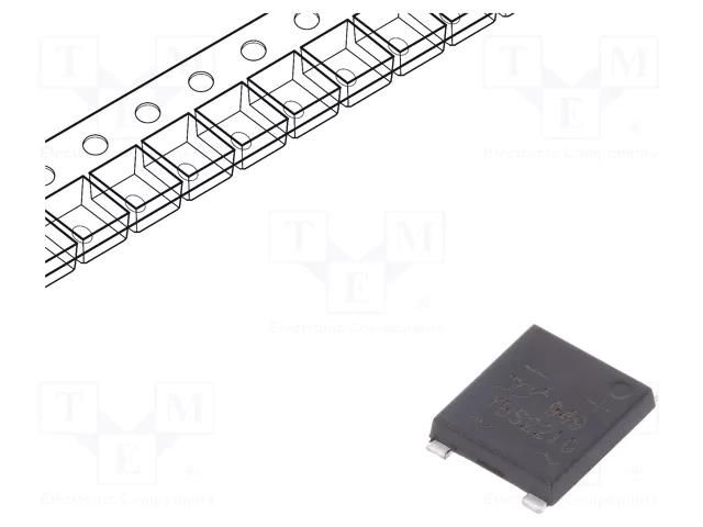 Bridge rectifier: single-phase; 1kV; If: 2.2A; Ifsm: 90A; YBS; SMT YANGJIE TECHNOLOGY YBS2210-YAN