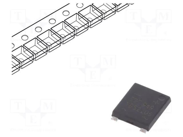 Bridge rectifier: single-phase; 600V; If: 2.2A; Ifsm: 90A; YBS; SMT YANGJIE TECHNOLOGY YBS2206-YAN