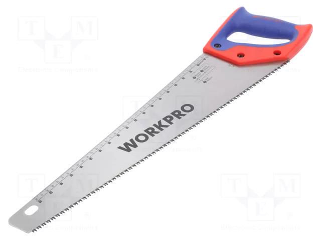 Saw; manual; wood,plastic; 7teeth/inch; 500mm Workpro WP-W016034WE