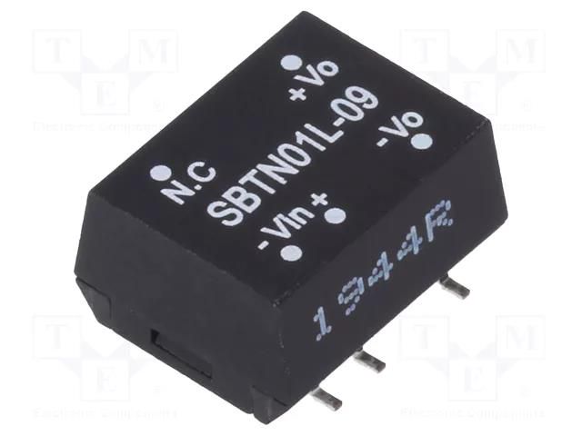 Converter: DC/DC; 1W; Uin: 4.5÷5.5VDC; Uout: 9VDC; Iout: 11.1÷111mA MEAN WELL SBTN01L-09