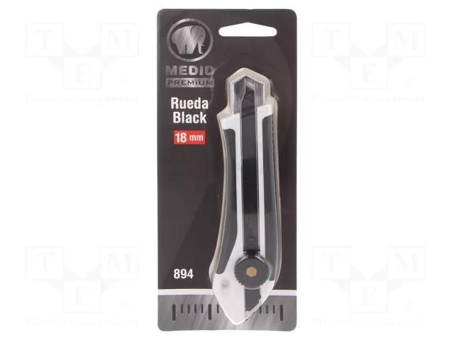 Knife; universal; 18mm; locked blade; Handle material: bimetal MEDID MED.894