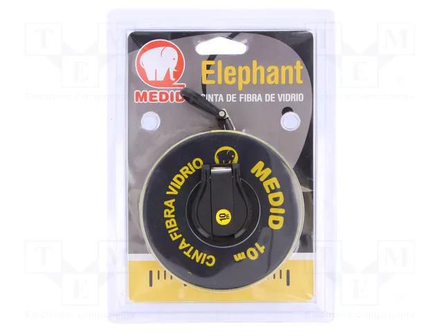 Measuring tape; L: 10m; Width: 15mm; ABS; measure MEDID MED.121010GF