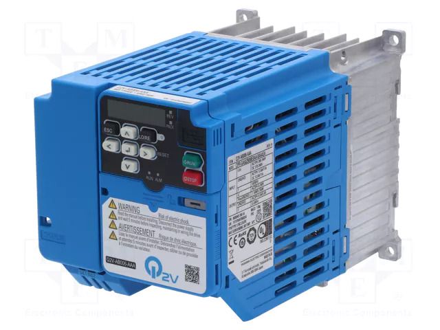 Vector inverter; Max motor power: 0.75/1.1kW; Usup: 200÷240VAC OMRON Q2V-AB006AAA