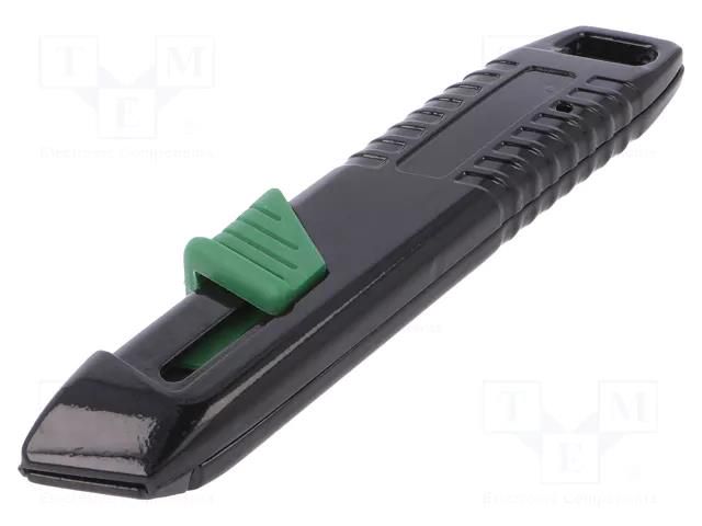 Knife; 18mm; automatic security return; Handle material: metal MEDID MED.966