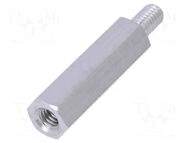 Screwed spacer sleeve; 25mm; Int.thread: M4; Ext.thread: M4 DREMEC TFM-M4X25/DR236