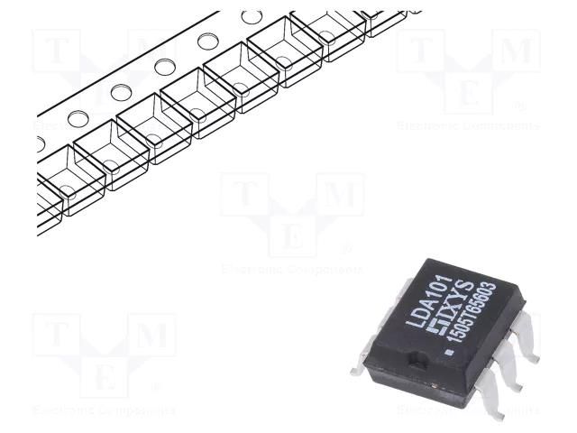 Optocoupler; SMD; Ch: 1; 3.75kV; CTR@If: 33-300%@1mA; 50mA IXYS LDA101STR