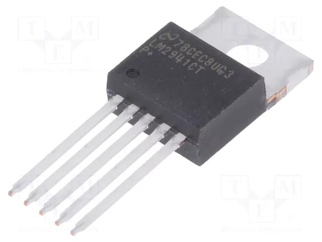 IC: voltage regulator; LDO,adjustable; 5÷20V; 1A; TO220-5; THT TEXAS INSTRUMENTS LM2941CT/NOPB