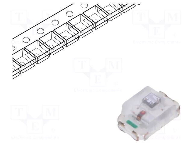 LED; red; blinking; 70÷150mcd; 120°; 3÷4VDC; 20mA; 2x1.25x0.8mm OPTOSUPPLY OSRS0805C1E-B