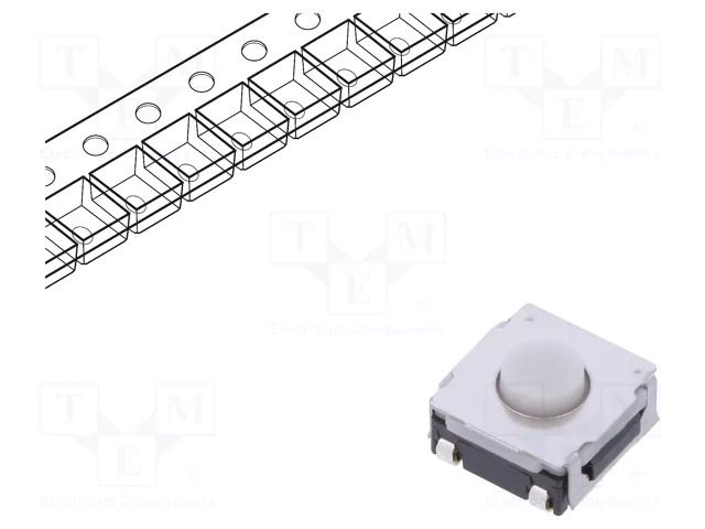 Microswitch TACT; SPST; Pos: 2; 0.05A/12VDC; SMT; 2.5N; 3.4mm; SKRA ALPS SKRAAKE010