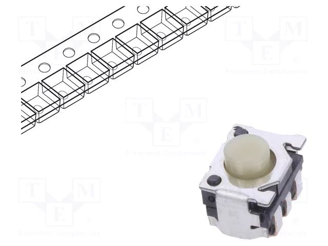 Microswitch TACT; SPST; Pos: 2; 0.05A/12VDC; SMT; 1.6N; 3.4mm; SKRT ALPS SKRTLBE010