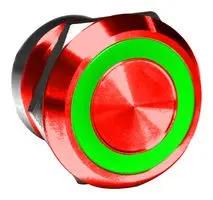 CAPACITIVE SW, DPDT, 0.01A, 12V, GRN/RED MC25LORGR