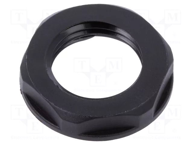 Nut; M16; polyamide; UL94V-2; black; Thread: metric; Pitch: 1.5 TECHNO 6000046CC