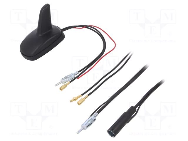 Antenna; automotive,SHARK; 15dBi; AM,DAB,FM; 5m; 50Ω; black; RG174 PER.PIC. A00034.C