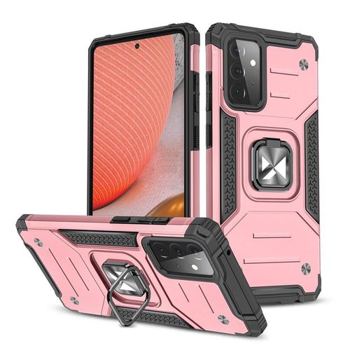 Wozinsky Ring Armor Case Kickstand Tough Rugged Cover for Samsung Galaxy A72 4G pink, Wozinsky 5907769316432 5907769316432