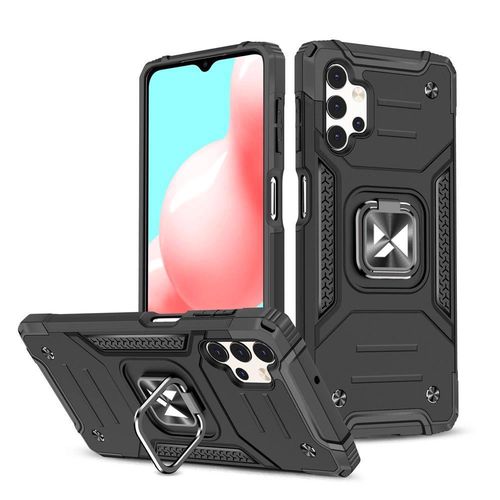 Wozinsky Ring Armor Case Kickstand Tough Rugged Cover for Samsung Galaxy A32 5G black, Wozinsky 5907769316531 5907769316531