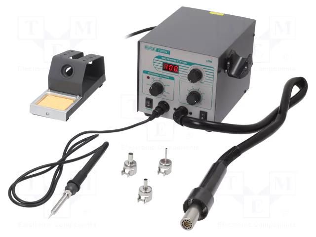 Station: hot air; with knob; 100÷450°C; 0÷100l/min; ESD; Ch: 2 QUICK QUICK-706W
