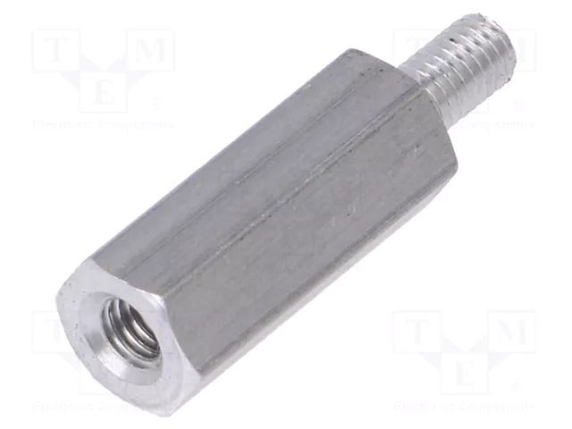 Screwed spacer sleeve; 15mm; Int.thread: M3; Ext.thread: M3 DREMEC TFM-M3X15/DR235