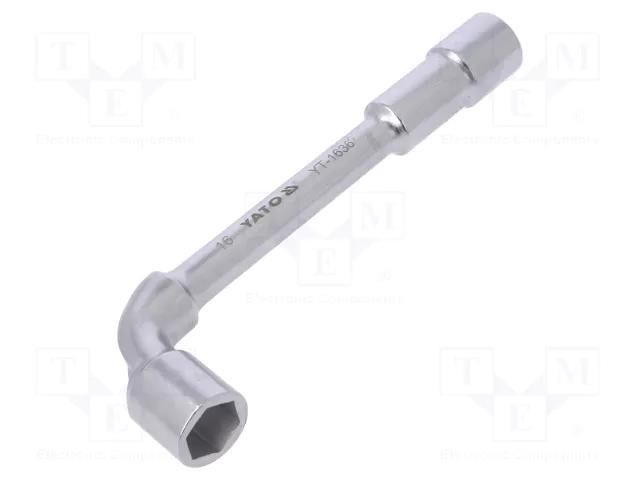 Wrench; L-type,socket spanner; HEX 16mm; Chrom-vanadium steel YATO YT-1636