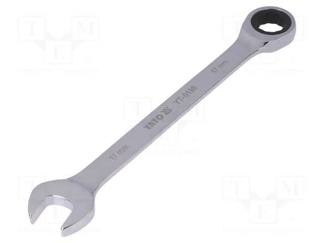 Wrench; combination spanner,with ratchet; 17mm YATO YT-0198