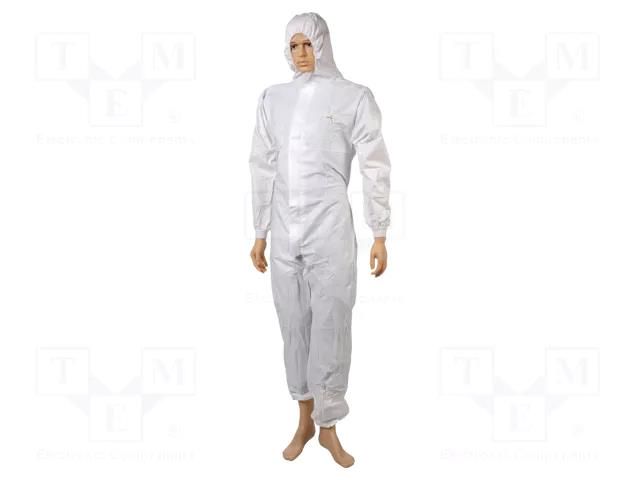 Protective coverall; Size: L; Protection class: 1; white DELTA PLUS DEL-DT117GT