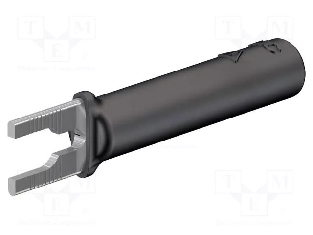 Connector: fork terminals; plug; 20A; black; Overall len: 37mm STÄUBLI B4-I/KS-21