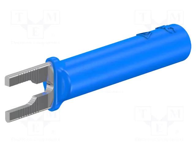 Connector: fork terminals; plug; 20A; blue; Overall len: 37mm STÄUBLI B4-I/KS-23