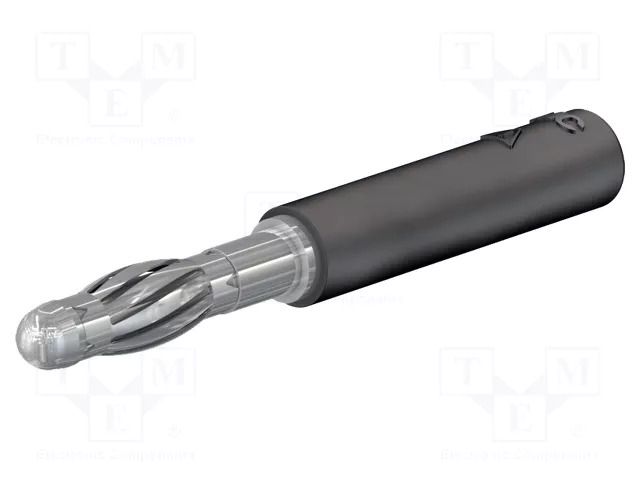 Connector: 4mm banana; plug; 30A; 30VAC; 60VDC; black; brass STÄUBLI LS410-I-21